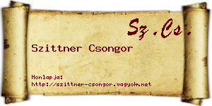 Szittner Csongor névjegykártya