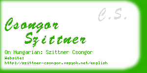 csongor szittner business card